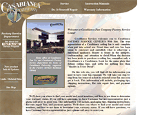 Tablet Screenshot of casablancafanrepair.com